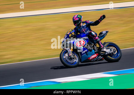 Melbourne, Australie. 23 févr. 2019. Au cours de la Superpole WSB MOTUL 2019 Championnat du Monde FIM Superbike à Phillip Island, en Australie le 23 février 2019. Crédit : Dave Hewison Sports/Alamy Live News Banque D'Images