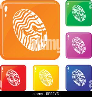 Vêtements linéaires abstraites icônes de bouton couleur vecteur Illustration de Vecteur