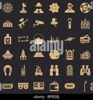 Jeux d'adultes, le style simple icons set Illustration de Vecteur