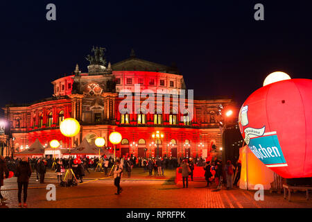 Dresde, Allemagne - 01 février 2019 : au cours de la 14e SEMPER Semper Opera Ball 2019 Banque D'Images