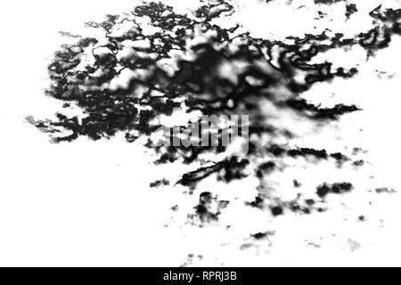 Fond noir et blanc. Résumé fond monochrome. Schéma de peinture liquide. Les taches d'aquarelle. Banque D'Images