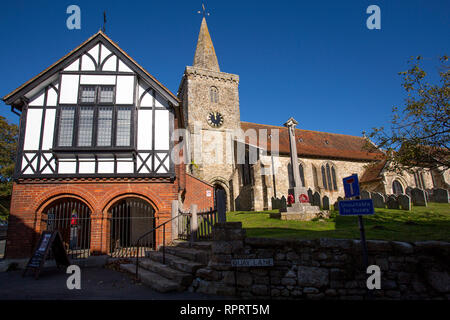 Brading, Église Brading, île de Wight, Royaume-Uni, Banque D'Images