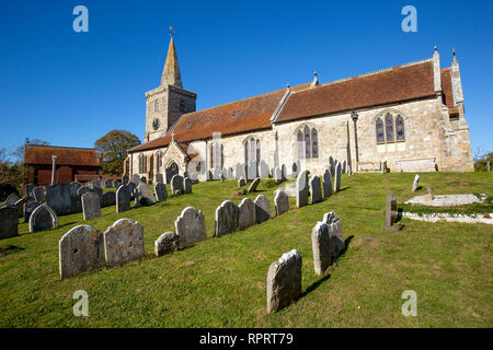 Brading, Église Brading, île de Wight, Royaume-Uni, Banque D'Images