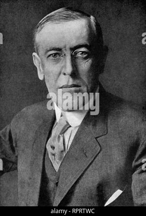 Le Président Woodrow Wilson, c1914. Thomas Woodrow Wilson (1856-1924), un homme d'État américain le 28e président des États-Unis, de 1913 à 1921. Banque D'Images