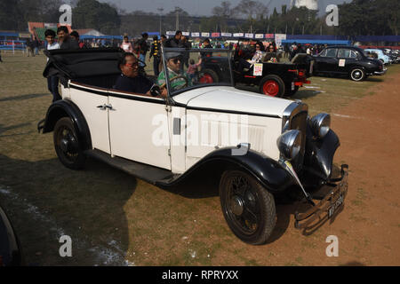 1934 Austin 10 voiture avec 10 hp et moteur 4 cylindres. WBB 2500 Inde. Banque D'Images