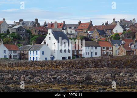 Vieux Chalet de pêche à Crail sur un été, Fife, Scotland, UK. Banque D'Images