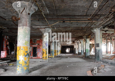 Fisher abandonnés dans l'usine automobile Detroit Banque D'Images