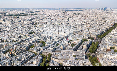 Vue aérienne de la 8ème arrondissement de Paris 75008 Paris, France Banque D'Images
