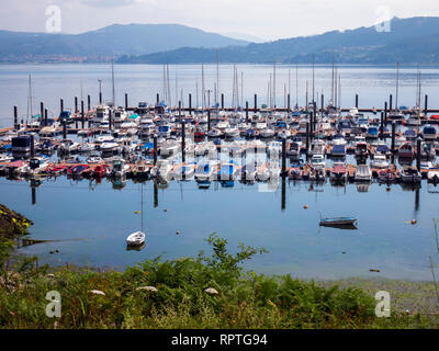 Puerto de San Adrián en la Ría de Vigo. Pontevedra. La Galice. España Banque D'Images