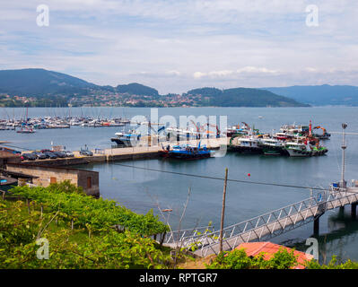 Puerto de San Adrián en la Ría de Vigo. Pontevedra. La Galice. España Banque D'Images