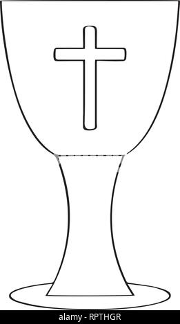 Calice isolés contours Illustration de Vecteur