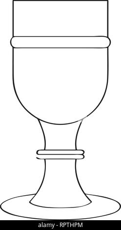 Calice isolés contours Illustration de Vecteur