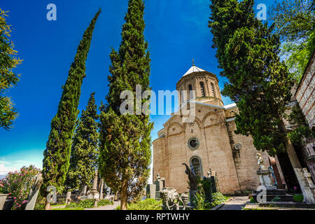 Mtatsminda Pantheon autour de l'église St David à Tbilissi, Géorgie Banque D'Images