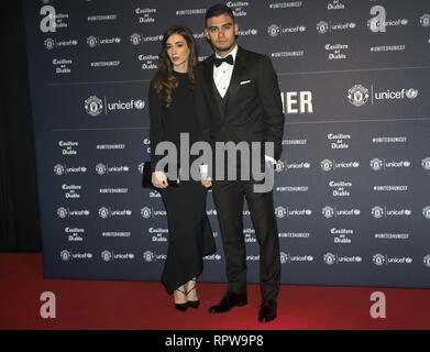 Les joueurs de Manchester United, les partenaires et le personnel arrive à Old Trafford pour la 20e édition du Gala de l'UNICEF pour des dîners avec : Andreas Periera ont invité, où : Manchester, Royaume-Uni Quand : 22 Jan 2019 Credit : Graham Finney/WENN Banque D'Images