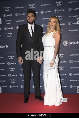 Les joueurs de Manchester United, les partenaires et le personnel arrive à Old Trafford pour la 20e édition du Gala de l'UNICEF pour des dîners avec : Sergio Romero, invité Où : Manchester, Royaume-Uni Quand : 22 Jan 2019 Credit : Graham Finney/WENN Banque D'Images