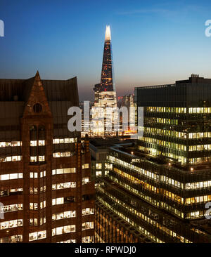 Le Shard, London, prises depuis le jardin,La rue Fenchurch Banque D'Images