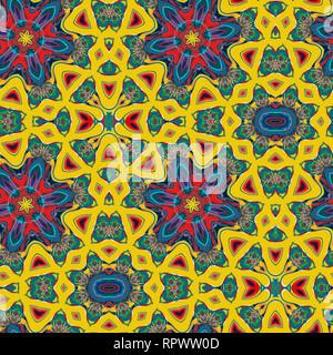 Aquarelle abstraite psychédélique sans ornement. Motif de la couleur transparente coups d'aquarelle. Il est possible de répéter (double) en enregistrement continu Banque D'Images