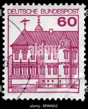 Timbre-poste de la République fédérale d'Allemagne dans les places fortes et châteaux série émise en 1979 Banque D'Images