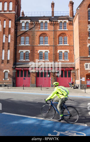 L'ancien red-murés Fire Station Southwark (ancien siège de London Fire Brigade) sur Southwark Bridge Road, London, UK Banque D'Images