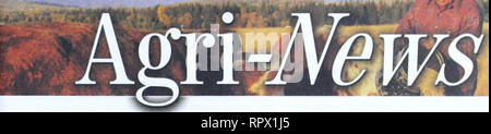 . Agri-news. L'agriculture.  ? NAWMA Décembre 11,2000 Nouveau président dirige une invasion extraterrestre bataille contre les mauvaises herbes de l'Amérique du Nord Association (NAWMA) élu Tim Dietzler de Calgary (Alberta) en tant que leur nouveau président lors de leur réunion tenue en août à New York, États-Unis NAWMA représente une composition de mauvaises herbes 16s gestionnaires de partout aux États-Unis et au Canada. L'Alberta a le plus fort nombre de membres canadiens, avec d'autres personnes de la Colombie-Britannique et du Manitoba. Fieldman Dietzler, agricole avec le District municipal de Rocky View, non seulement prend le rôle de président, mais le leadership dans la lutte contre les mauvaises herbes exotiques spec Banque D'Images
