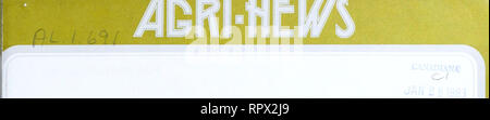 . Agri-news. L'agriculture. 13 DÉCEMBRE 1982 POUR DIFFUSION IMMÉDIATE LA SEMAINE de l'Agriculture de l'Alberta secteur marketing réorganisé 1 plante de canola à Sexsmith 2 modernisé le centre de l'Alberta quatre sociétés canadiennes profitent de l'Accord fédéral-provincial des dépenses agricoles 3 4 Pesticides IBT plus effacée 6 Mise à jour sur les sources de crédit d'entreprise agricole en Alberta 7 troupeau de vaches d'un simple programme de sélection 8 Alberta Situation miel 11 séminaires de chaux 13 Programme de formation des agriculteurs laitiers commence à 14 ans Sav-A-vie (animale) 15 Le choix d'une dinde de Noël 16 Téléphone : (403) 427-2121 AGRICULTURE] Axxtd Imprimer Direction générale des médias !. S'il vous plaît pas Banque D'Images