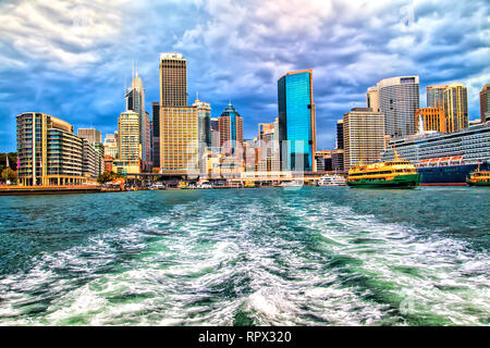 Circular Quay cityscape, Sydney, New South Wales, Australia Banque D'Images