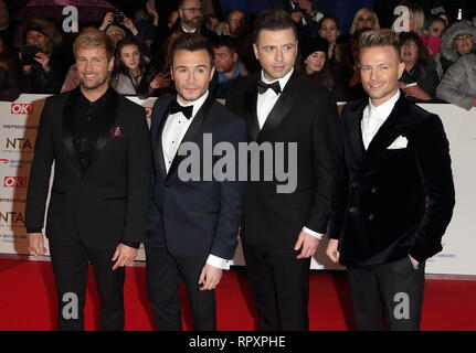 Prix de la télévision nationale à l'O2, Peninsula Square, Londres comprend : Westlife Où : London, Royaume-Uni Quand : 22 Jan 2019 Credit : WENN.com Banque D'Images