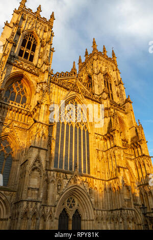 La cathédrale de York (ancienne cathédrale et Metropolitical Eglise de Saint Pierre à New York), ville de York, au Royaume-Uni. Banque D'Images