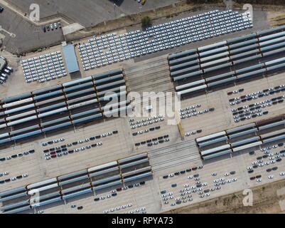 Vue aérienne de l'entreprise automobile Ford Motor Company dans le parc industriel de Hermosillo. L'industrie automobile. L'emboutissage et d'assemblage à Hermosillo est un Banque D'Images