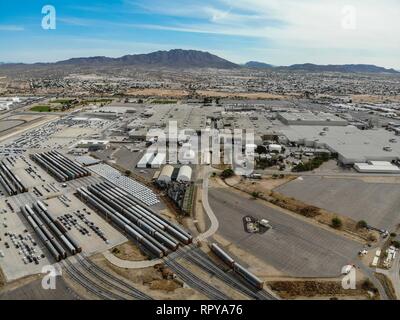 Vue aérienne de l'entreprise automobile Ford Motor Company dans le parc industriel de Hermosillo. L'industrie automobile. L'emboutissage et d'assemblage à Hermosillo est un Banque D'Images