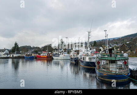 Port de Corpach Corpach près de Fort William en Écosse lors d'une froide journée d'hiver Banque D'Images