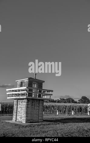 Concordia, Kansas, USA - 7/2018 : un camp de prisonniers Nazi guet POW Banque D'Images