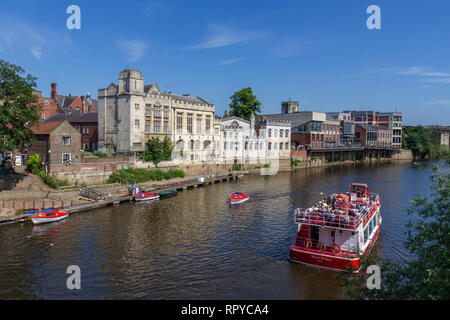 Boat River Prince de City Cruises croisière New York la rivière Ouse, ville de York, au Royaume-Uni. Banque D'Images