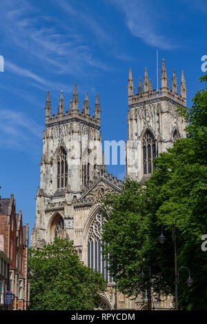 La cathédrale de York (ancienne cathédrale et Metropolitical Eglise de Saint Pierre à New York), ville de York, au Royaume-Uni. Banque D'Images