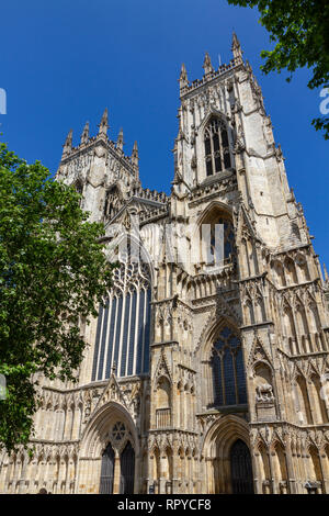 La cathédrale de York (ancienne cathédrale et Metropolitical Eglise de Saint Pierre à New York), ville de York, au Royaume-Uni. Banque D'Images