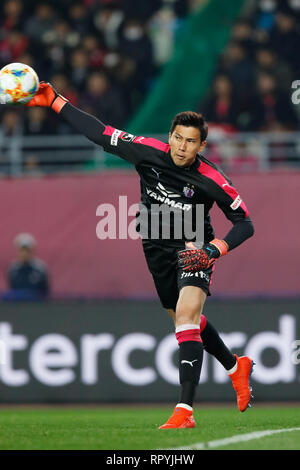 Osaka, Japon. Feb 22, 2019. (Cerezo Jin-Hyeon Kim) Football/soccer : 2019 J1 match de championnat entre Cerezo Osaka 1-0 Vissel Kobe au stade Nagai Yanmar à Osaka, Japon . Credit : Naoki Morita/AFLO SPORT/Alamy Live News Banque D'Images