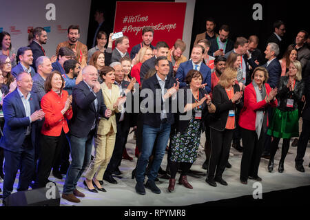 Madrid, Espagne. Feb 23, 2019. Le Parti Socialiste Européen (PSE) a eu lieu le congrès de l'élection qui participera à la campagne de l'organisation des prochaines élections européennes le 26 mai sous le titre ''un nouveau contrat social pour l'Europe. Credit : Jésus Encarna/ZUMA/Alamy Fil Live News Banque D'Images