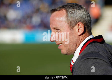 Kingston, Surrey, UK. Feb 23, 2019. Charlton manager, Lee Bowyer vu au cours de l'EFL Sky Bet League 1 match entre l'AFC Wimbledon et Charlton Athletic au Cherry Red Records Stadium, Kingston, en Angleterre, le 23 février 2019. Photo par Carlton Myrie. Usage éditorial uniquement, licence requise pour un usage commercial. Aucune utilisation de pari, de jeux ou d'un seul club/ligue/dvd publications. Credit : UK Sports Photos Ltd/Alamy Live News Banque D'Images