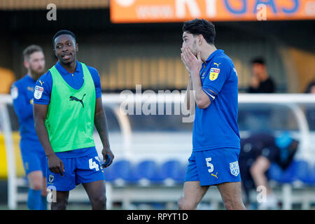 Kingston, Surrey, UK. Feb 23, 2019. Vous Nightingale de l'AFC Wimbledon est abattu au cours de l'EFL Sky Bet League 1 match entre l'AFC Wimbledon et Charlton Athletic au Cherry Red Records Stadium, Kingston, en Angleterre, le 23 février 2019. Photo par Carlton Myrie. Usage éditorial uniquement, licence requise pour un usage commercial. Aucune utilisation de pari, de jeux ou d'un seul club/ligue/dvd publications. Credit : UK Sports Photos Ltd/Alamy Live News Banque D'Images