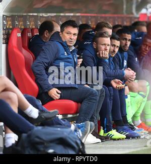 Mainz, Allemagne. Feb 23, 2019. firo : 23.02.2019 Football, Football : 1. Saison 2018/2019, Bundesliga FSV FSV FSV Mainz 05 - FC Schalke 04 S04 Manager, gestion, Christian Heidel, | Conditions de crédit dans le monde entier : dpa/Alamy Live News Banque D'Images