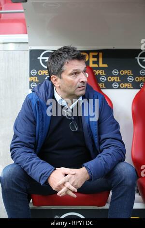 Mainz, Allemagne. Feb 23, 2019. firo : 23.02.2019 Football, Football : 1. Saison 2018/2019, Bundesliga FSV FSV FSV Mainz 05 - FC Schalke 04 S04 Manager, gestion, Christian Heidel, | Conditions de crédit dans le monde entier : dpa/Alamy Live News Banque D'Images