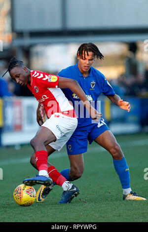 Kingston, Surrey, UK. Feb 23, 2019. Au cours de l'EFL Sky Bet League 1 match entre l'AFC Wimbledon et Charlton Athletic au Cherry Red Records Stadium, Kingston, en Angleterre, le 23 février 2019. Photo par Carlton Myrie. Usage éditorial uniquement, licence requise pour un usage commercial. Aucune utilisation de pari, de jeux ou d'un seul club/ligue/dvd publications. Credit : UK Sports Photos Ltd/Alamy Live News Banque D'Images