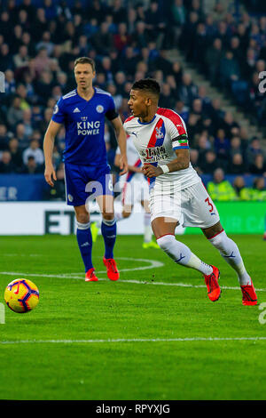 Leicester, Leicestershire, UK. Feb 23, 2019 Patrick van Aanholt de Crystal Palace lors du premier match de championnat entre Leicester City et Crystal Palace à la King Power Stadium, Leicester le samedi 23 février 2019. (Crédit : Alan Hayward | MI News) Credit : MI News & Sport /Alamy Live News Banque D'Images