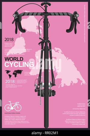 Modèle de conception de l'affiche vélo Vector Illustration Illustration de Vecteur