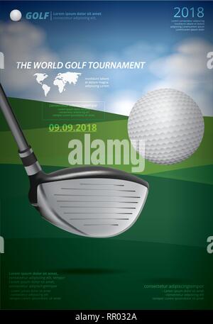 Le championnat de golf de l'affiche Vector Illustration Illustration de Vecteur