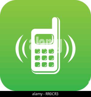 L'icône de téléphone sonne Vecteur vert Illustration de Vecteur