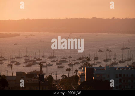 Coucher de soleil sur la Californie à San Diego Banque D'Images