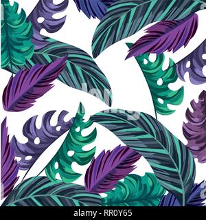 Feuilles nature cartoon Illustration de Vecteur