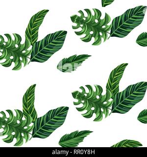 Feuilles nature cartoon Illustration de Vecteur