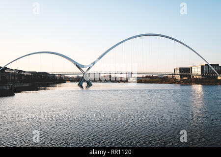 Le Pont de l'infini à Stockton-on-Tees, Angleterre Banque D'Images